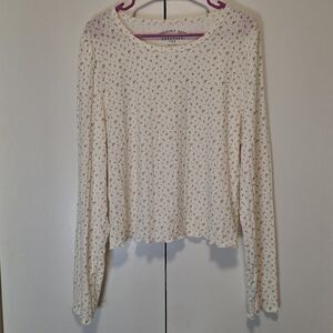 Aéropostale Seriously Soft Shrunken Tee Long Sleeve Floral XXL